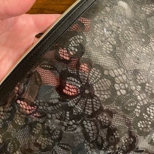 Victoria's Secret PINK Toiletry Makeup Bag Clutch Black NWT